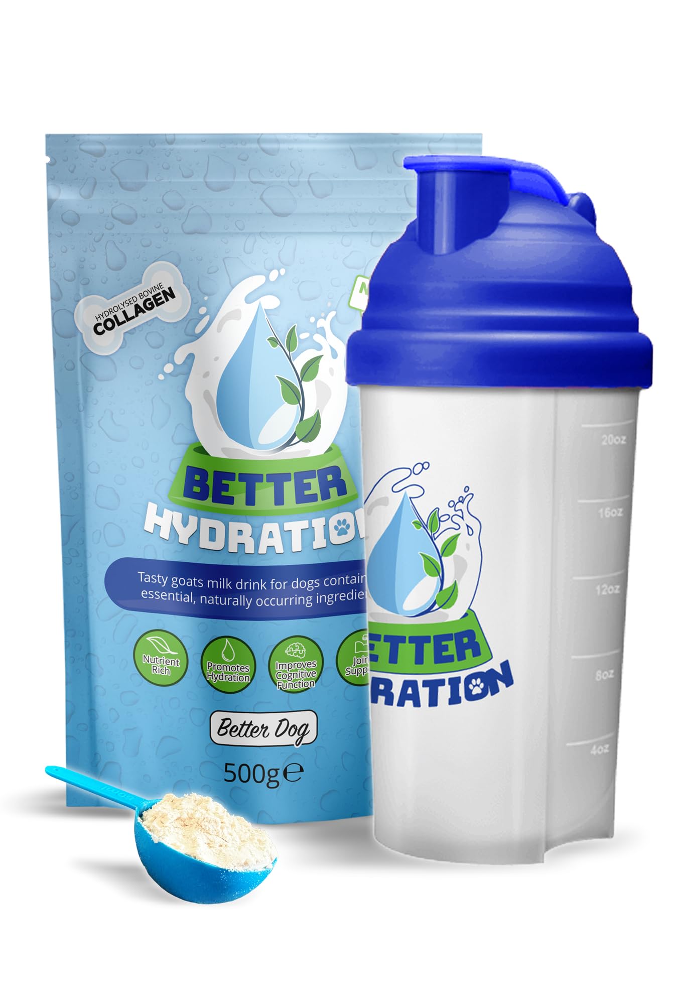 Better Dog - Better Natural Wellness Supplement (Better Hydration 500g + Shaker)