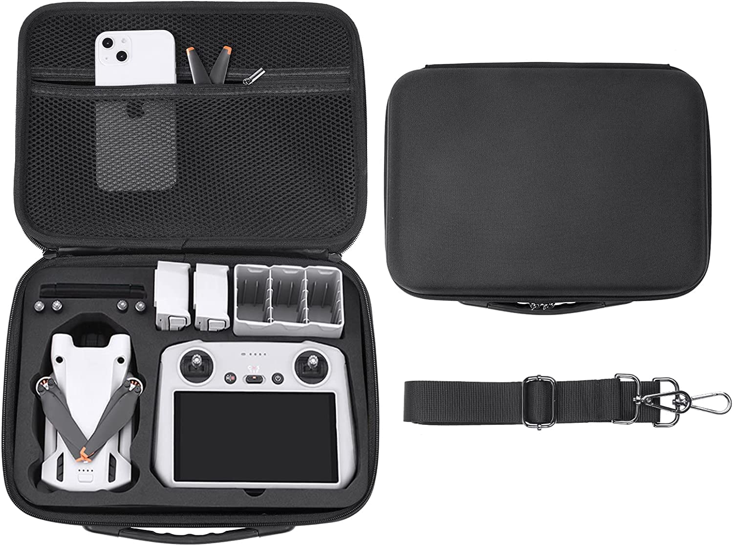 Ainiv Carrying Case for DJI Mini 3 Pro, Travel Waterproof Case EVA Storage Bag for Drone & DJI RC/DJI RC N1 Remote Controller & Accessories (Not Included Drone & Accessories) (F5EU-3185477)