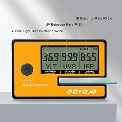 Labs Tint Meter Works on Side Windows, Digital Tint