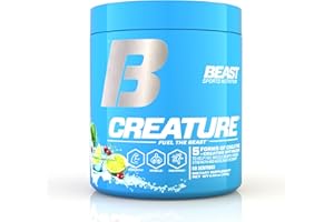 Beast Sports Nutrition Creature, Cherry Limeade - 11.64 oz - 5 Forms of Creatine + Creatine Optimizers - Improve Strength, Muscle Tone, Endurance, Recovery & Energy Production - 60 Servings