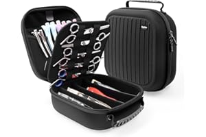 Krypthos Hard Travel Case for Hair Clippers & Hair Cutting Barber Supplies, Portable Clipper Storage Holder Organizer, Trimmer Storage Case for Barbers Supplies, Hair Cutting Razor Guard Grooming Kits