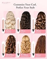 BESTOPE PRO 6-in-1 Hair Curler Set Ceramic Wand 210/180C Dual Voltage view 3