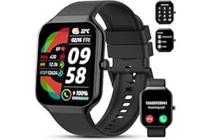 MOTAST Smart Watch(Answer/Make Call), 1.96" HD Smartwatch for Men Women, 2025 Fitness Watch with 110+ Sport Modes/Heart Rate/Sleep Monitor/Pedometer, IP68 Waterproof Fitness Activity Tracker for Android iOS
