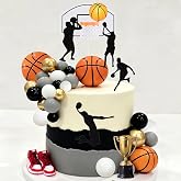 Basketball Cake Toppers, Sports Birthday Party Decor for Boys Baby Shower | 31Pcs Basketball Cake Decorations for Sports Theme Birthday Party Supplies