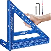 8.5-Inch 3D Large Carpenter Square for Multi-Angle Measuring and Marking | 15-90 Degrees Angle Marking Square, Creating Spacing Marks, Marking Gauge, Aluminium Alloy Square Tool (Blue)