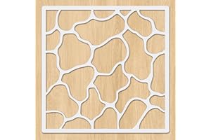 LEYHOONEY 2PCS 12 x 12 Inch Large Stone Pattern Stencils for Painting Concrete Patio, Reusable Floor Stencils for Painting Floors, Large Wall Stencils Tile Stencil for Painting Walls and Floors