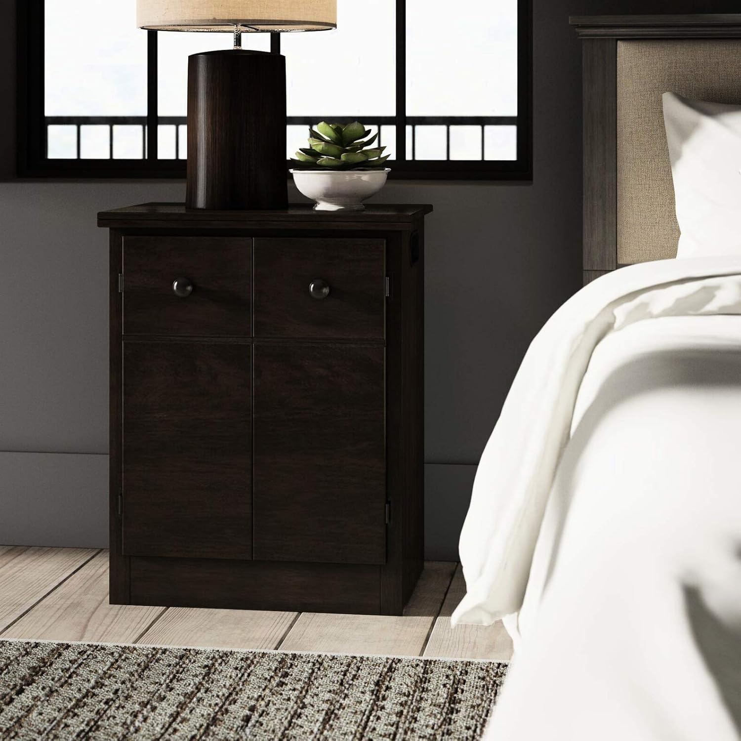 Fyfe Nightstand, Made in USA, Nightstand Cleverly Organize