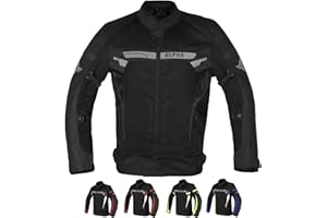 ALPHA CYCLE GEAR BREATHABLE BIKERS RIDING PROTECTION MOTORCYCLE JACKET MESH CE ARMORED (BLACK WIND, XX-LARGE)