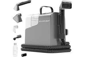 Starrybot Portable Carpet Cleaner Machine with Steam Techology for Carpet & Upholestery, 12000Pa Powerful Suction with Versatile Tools, Compact Pet Stain Remover and Deodorizer