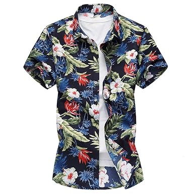 Amazon Co Jp Angelo 夏シャツ 総柄シャツ メンズ カジュアルシャツ