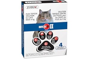 Zodiac® Infestop™ II Flea Topical Solution for Cats Over 4kg - 4 Tubes