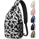 Pritent Crossbody Bags for Women Men Trendy Sling Bag Backpack Casual Chest Bag with Convertible Shoulder Strap