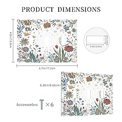 OILbiexn Light Switch Cover Boho Colorful Florals