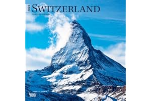 Switzerland | 2025 12 x 24 Inch Monthly Square Wall Calendar | Plastic-Free | BrownTrout | Travel Europe Swiss Alps