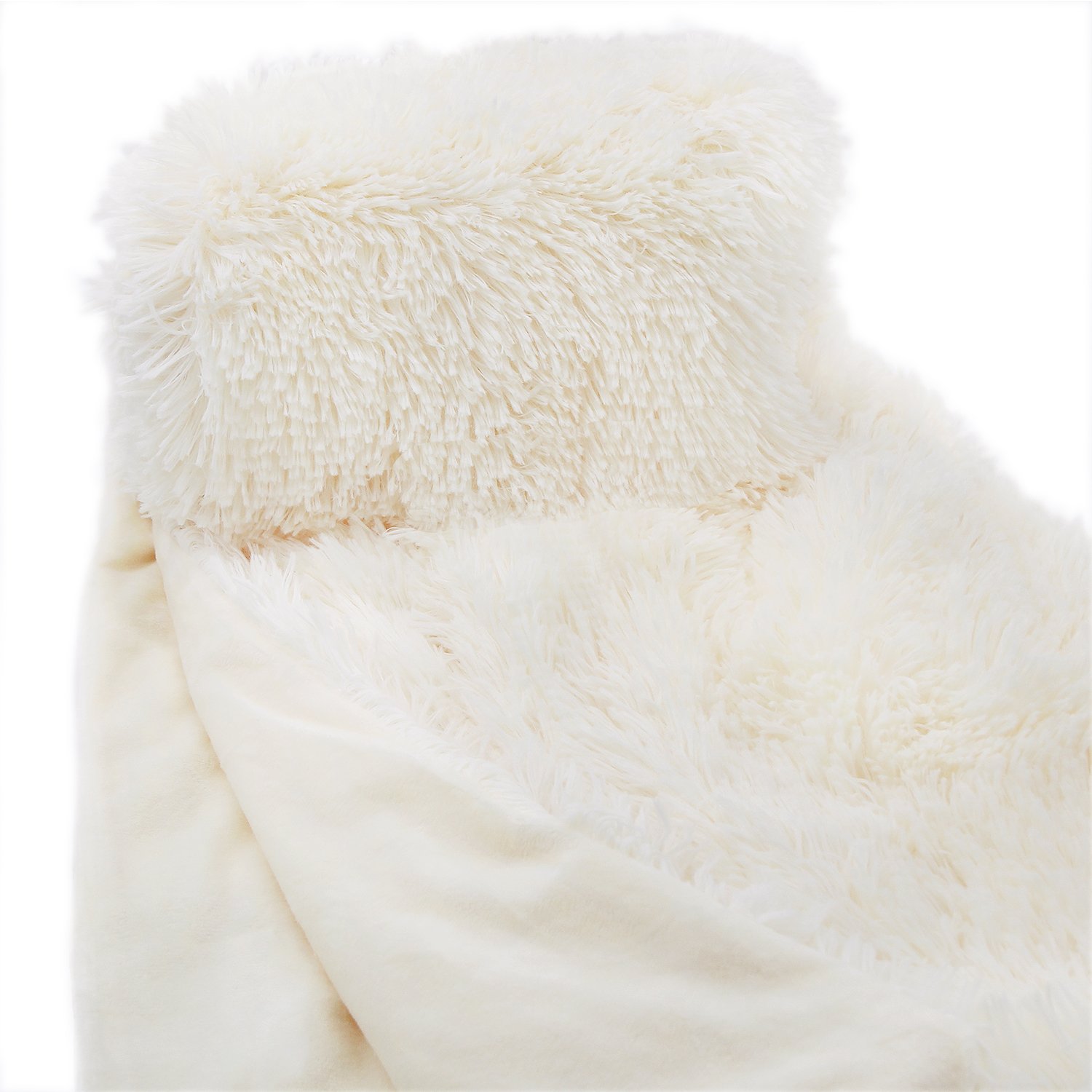 FabricMCC Faux Fur Throw Blanket for Couch Light Weight Bed Shaggy Blanket 50x60 Inch