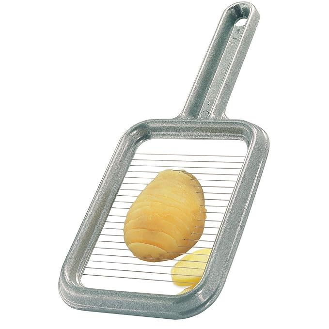 Westmark Pellkartoffel-/Mozzarellaschneider, Aluminium/Rostfreier Edelstahl, 25,8 x 11,4 x 1,2 cm, Rondex, Grau, 60802260