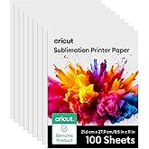 Cricut Sublimation Paper - 100 Sheets (8.5" x 11") - Letter Size - Compatible with Sublimation Printer and Sublimation Ink (1