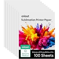 Cricut Sublimation Paper - 100 Sheets (8.5" x 11") - Letter Size - Compatible with Inkjet Printer