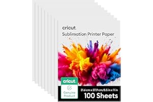 Cricut Sublimation Paper - 100 Sheets (8.5" x 11") - Letter Size - Compatible with Sublimation Printer and Sublimation Ink (120gsm)