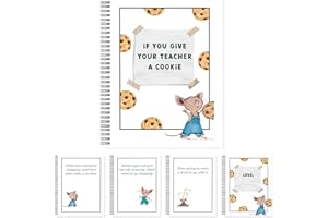 rubeonly If You Give Your Teacher a Cookie A4 Large NoteBook – Creative DIY Teacher Appreciation Gift, Thank You NoteBook for Teachers, Perfect for Teachers Day, Best Teacher Ever (1 Pack)