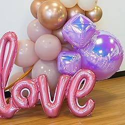 Iridescent Balloons - Purple Foil Balloons for
