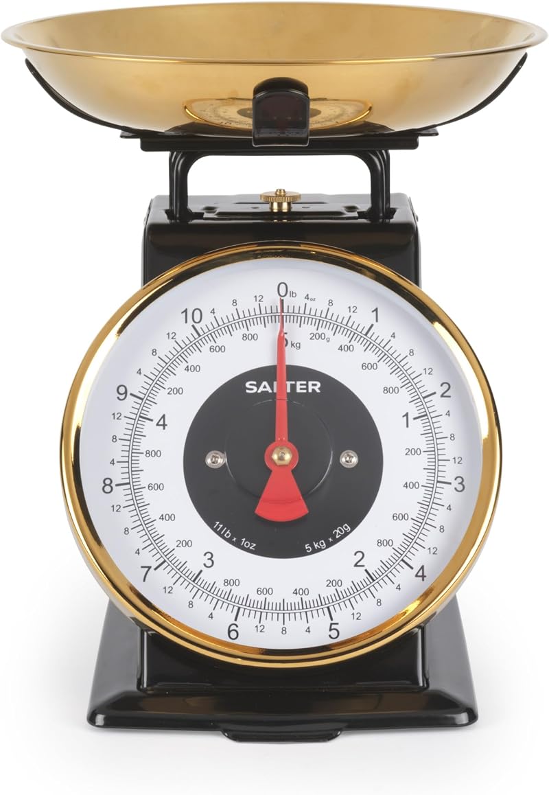 Salter Timeless Mechanical Kitchen Scale 5 kg/11 lb with 1 Litre Bowl