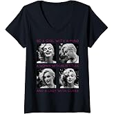 Womens Marilyn Monroe Lady With Class V-Neck T-Shirt
