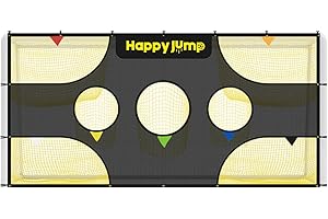 Happy Jump 12'x6' 6'x4' 5'x3.6' Soccer Goal Target Net