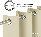 Deconovo Thermal Insulated Eyelet Curtains 66 x 54 Silver Grey 2 Panels view 4