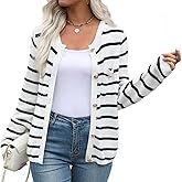 Zeagoo Womens Knit Cardigan Sweaters Button Down Shirts Long Sleeve Crew Neck Ribbed Knit Blouse Open Front Work Tops