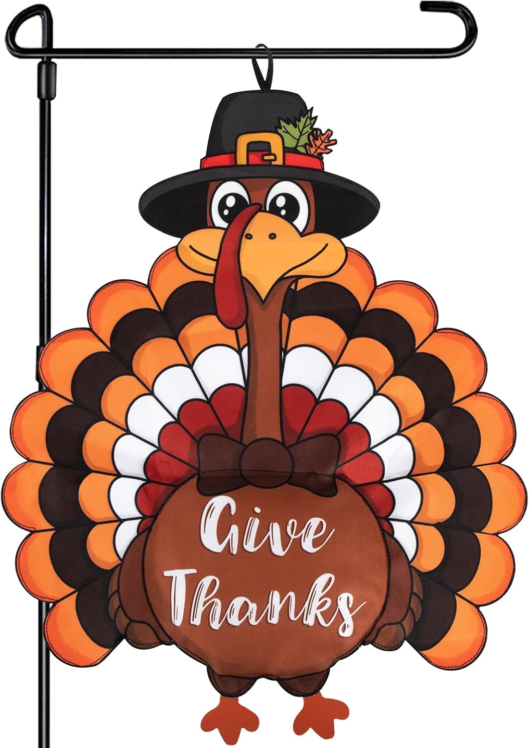 Flags - Thanksgiving Garden Flag Outdoor Decorations for Outside Double-Sided Printed, Large Fall Turkey Winter Autumn Yard Flags House Banner Yard Sign Seasonal Decoration