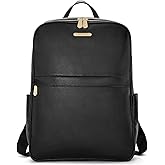 BOSTANTEN Genuine Leather 15.6 inch Laptop Backpack Purse for Women College Casual Backpack Travel Bag