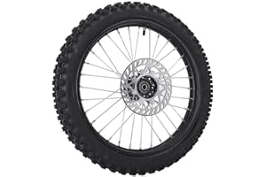 17 Inch Front Wheel Tire Assembly with 70/100-17 2.75-17 Tire, Inner Tube, 15Mm Axle, Brake Rotor for Bike, Fit for Pit Bike
