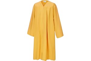 SAMDEEMI Unisex Adult Matte Graduation Gown Only, for High School, Bachelor, Choir Robes, Pulpit Robe, Pastor and Halloween
