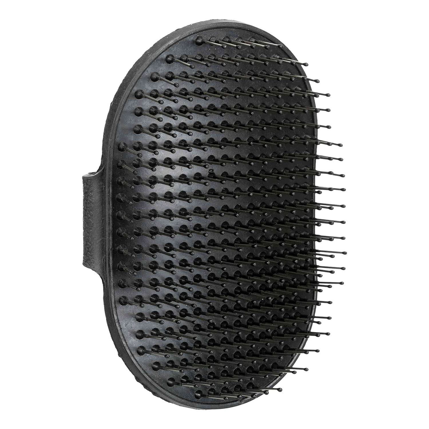 Care brush with hand-loop, 8 × 13 cm, BLACK