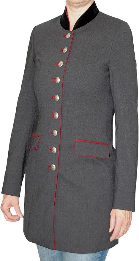 KAISERJÄGER DAMEN GEHROCK TIROL feine Schurwolle dunkelgrau, Größen:48 ...