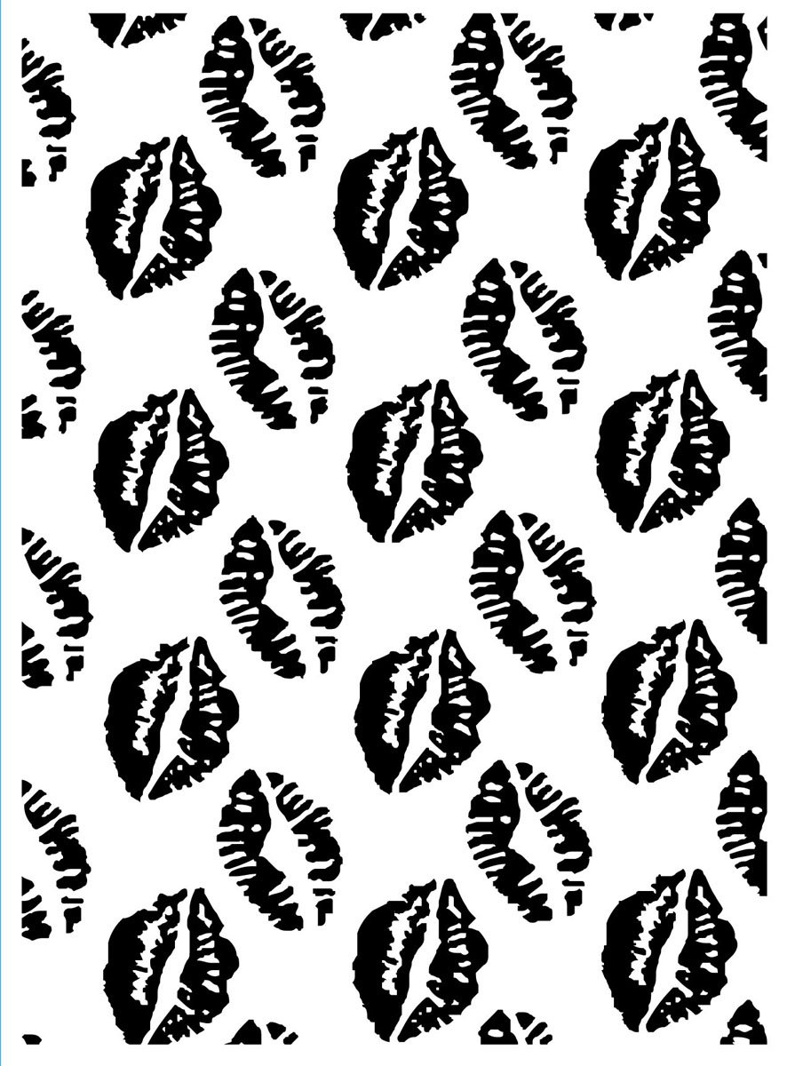 Darice 10.8 x 14.6 cm Kissing Lips Embossing Template
