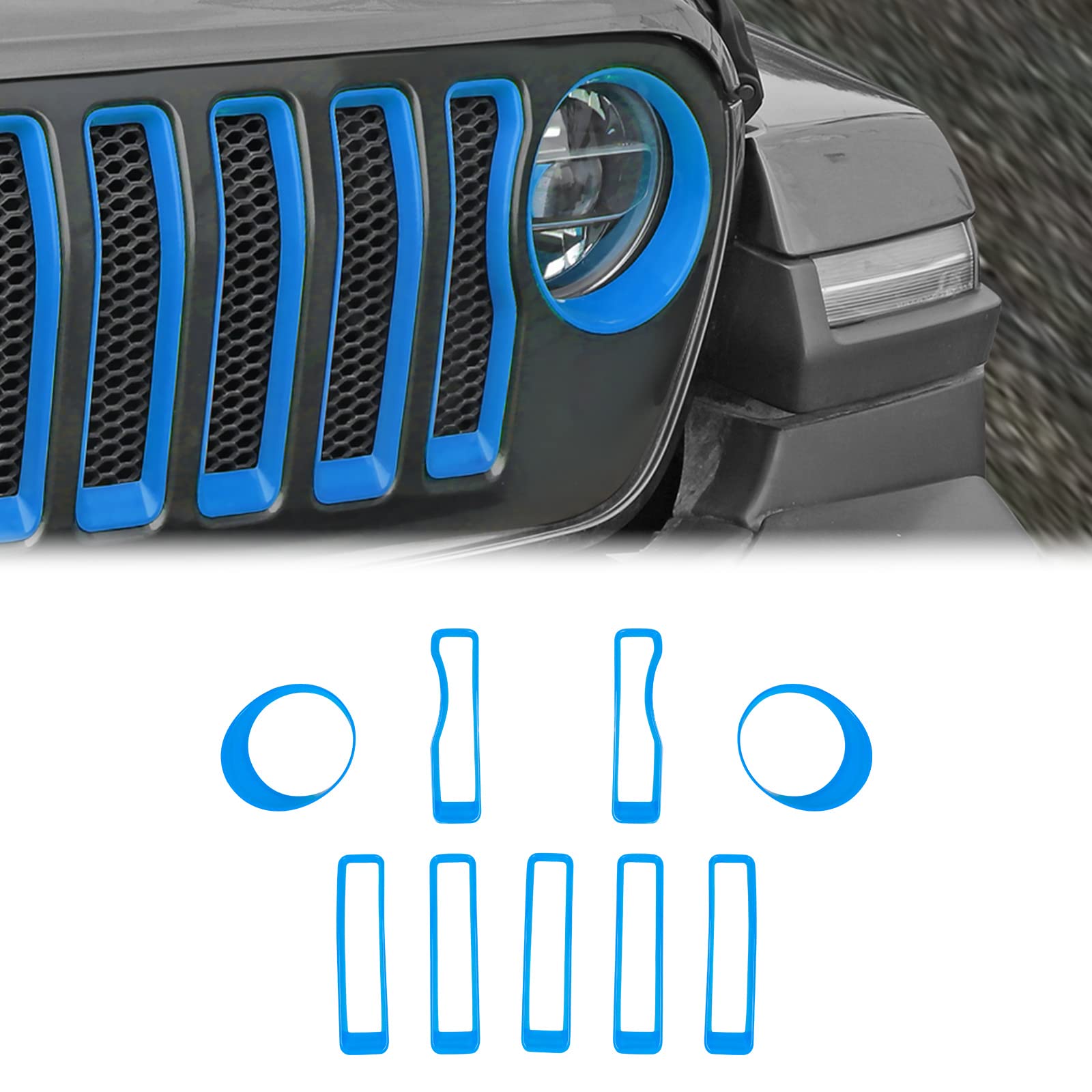 RT-TCZ for Wrangler JL Mesh Front Grille Grill