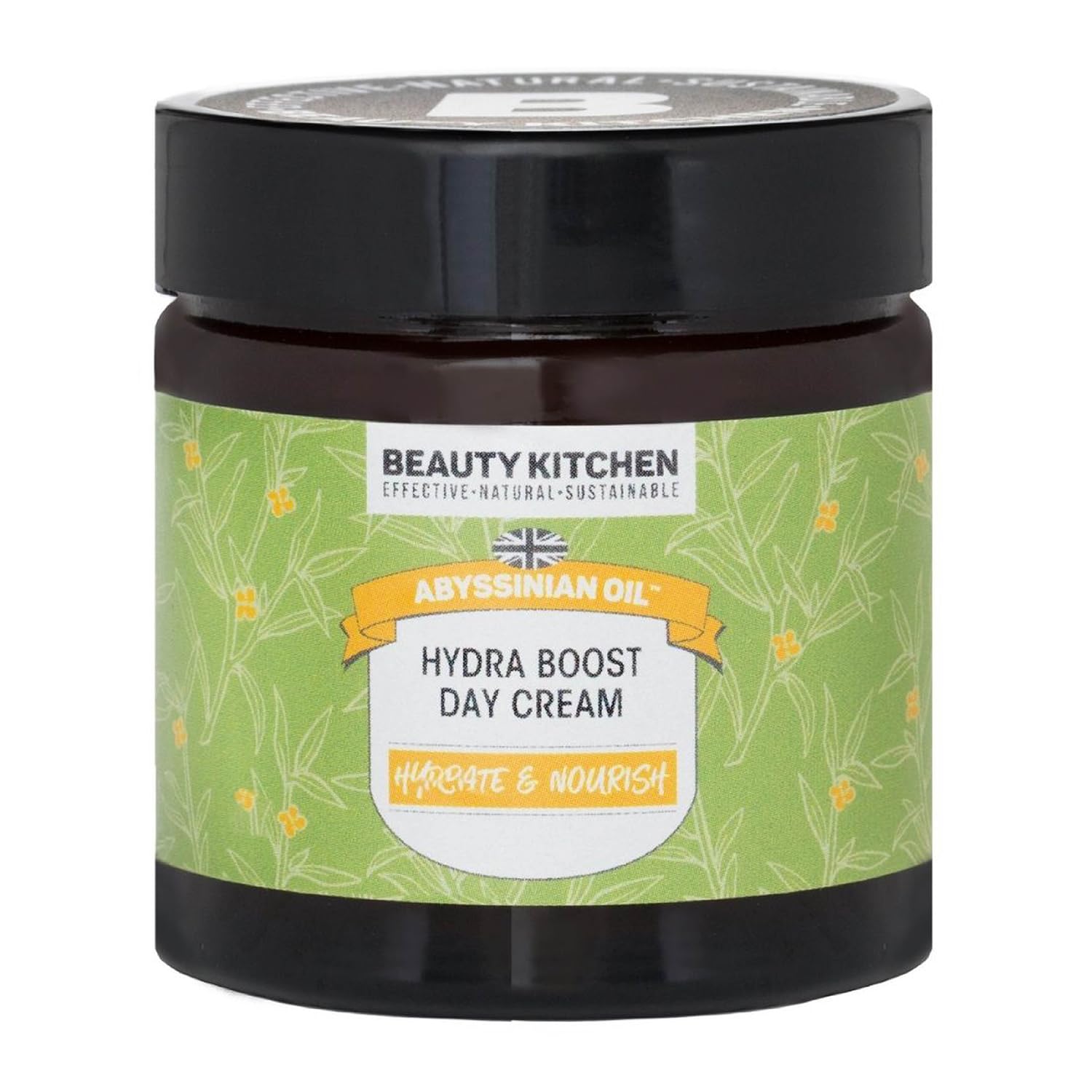 Beauty Kitchen - Hydrating Abyssinian Oil Hydra Boost Day Cream 60ml - Lightweight Anti Aging Moisturiser for Glass Skin - Supports Skin Barrier & Reduces Oil - Vegan/Cruelty Free