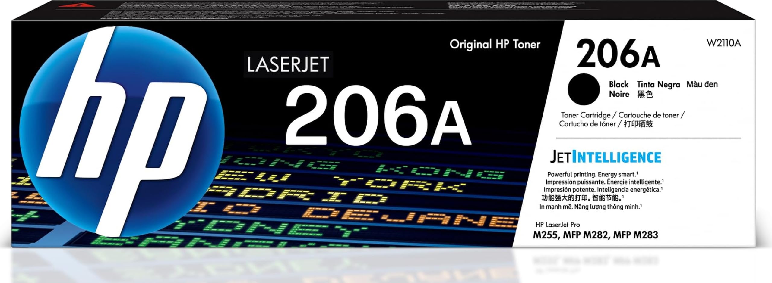Cartucho de tóner negro HP 206A | Funciona con las series Color LaserJet Pro M255, MFP M282, M283 | W2110A