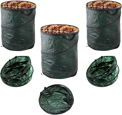 ADEPTNA 120L Large Pop-Up Garden Waste Bag with Handles Pack of 3