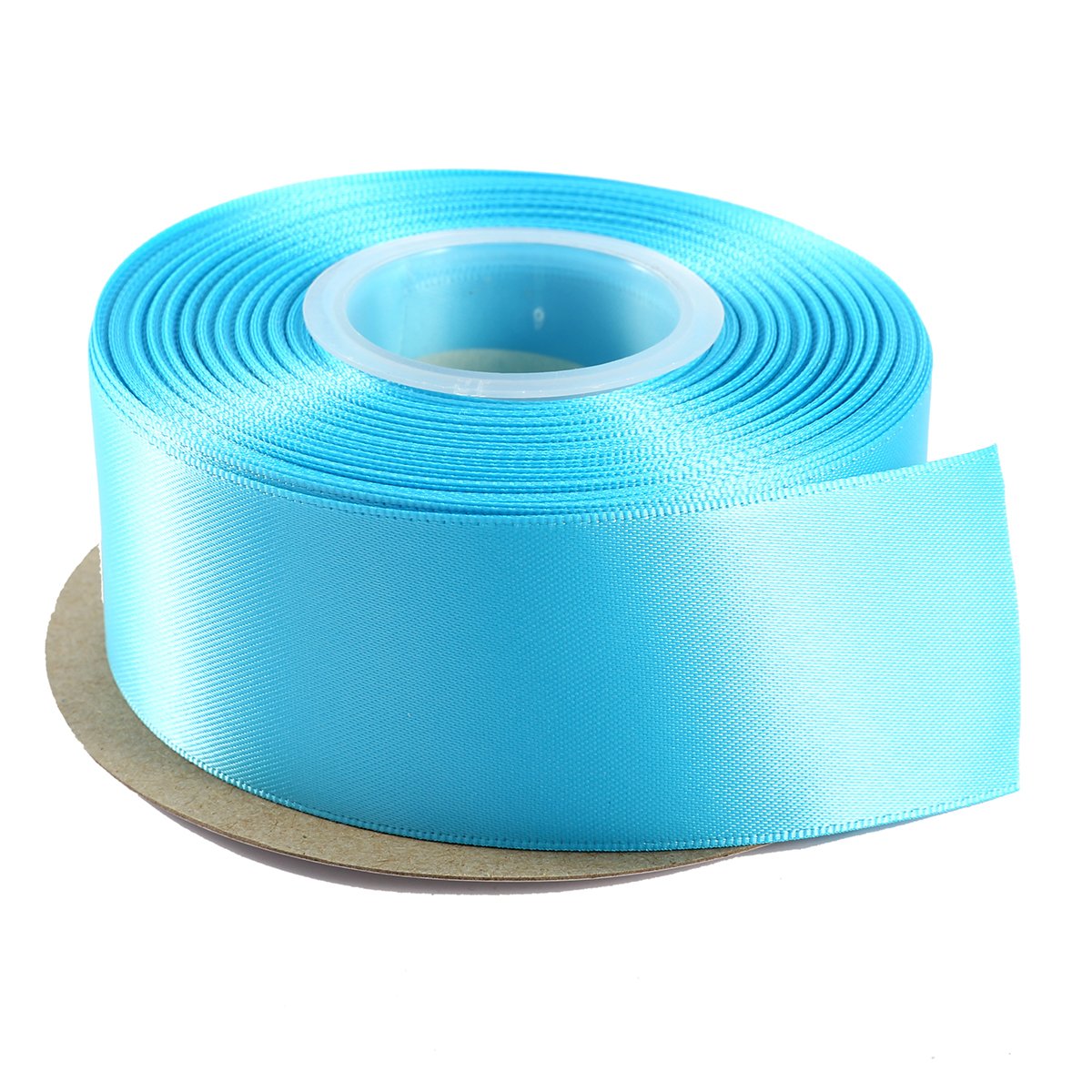 ITIsparkle 38mm Double Faced Satin Ribbon 22 Meters-Roll Set for Gift Wrapping Party Favor Hair Braids Hair Bow Baby Shower Decoration Floral Arrangement Craft Supplies, Turquoise Ribbon