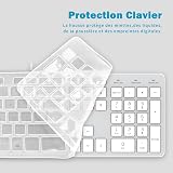 B.FRIENDIT KB1430-SVWH-FR Membrane USB Keyboard 104 Keys AZERTY French Layout view 4