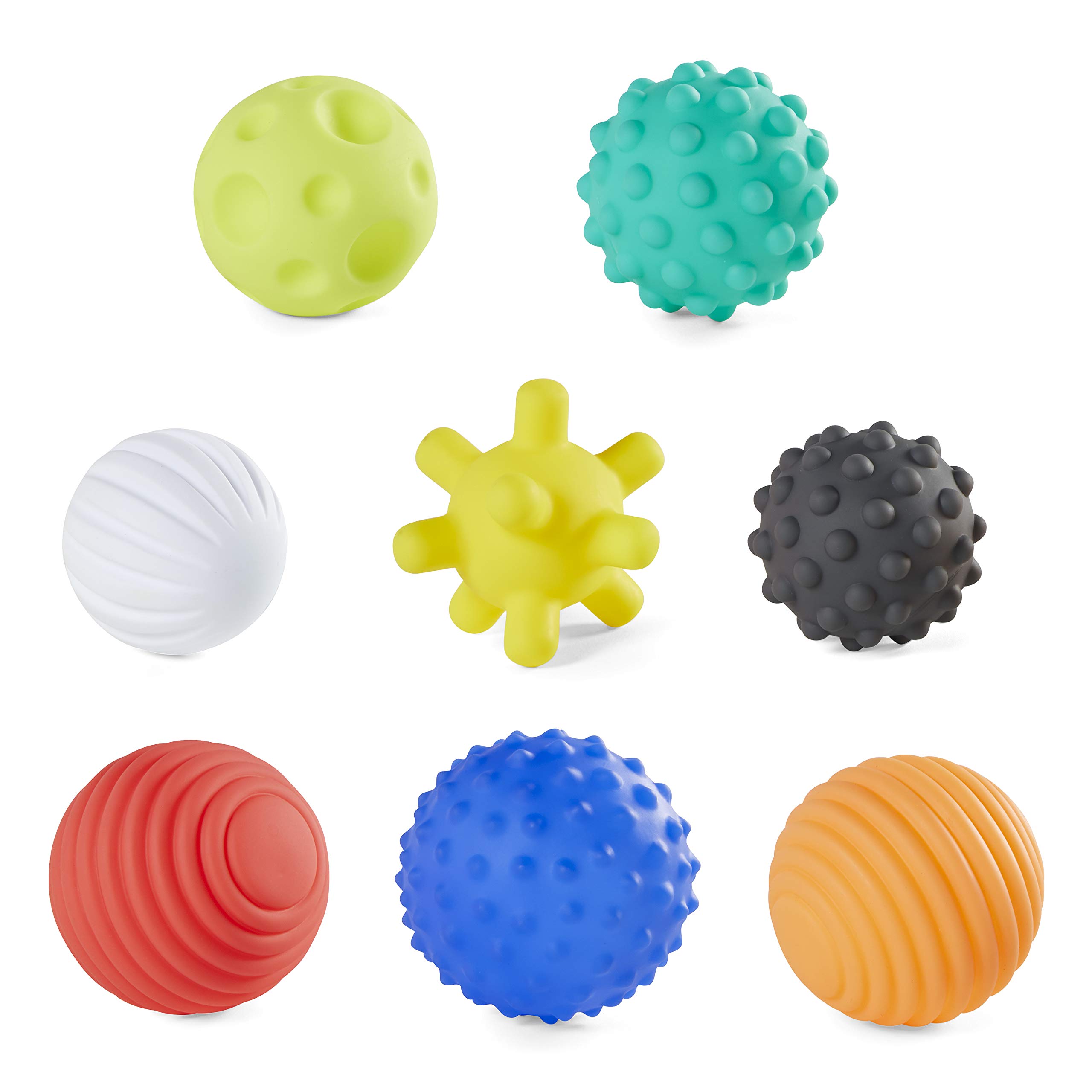 Infantino Sensory Balls, Blocks & Buddies Textured, Soft & Colorful Toys Includes 8 Balls, 8