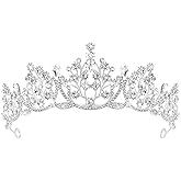 TAROSE Silver Crowns and Gold Tiaras for Women, Queen Crystal Tiaras | with Sparkling Rhinestone, Hair Accessories for Bride/Halloween/Prom/Birthday/Party/Cosplay/Costume