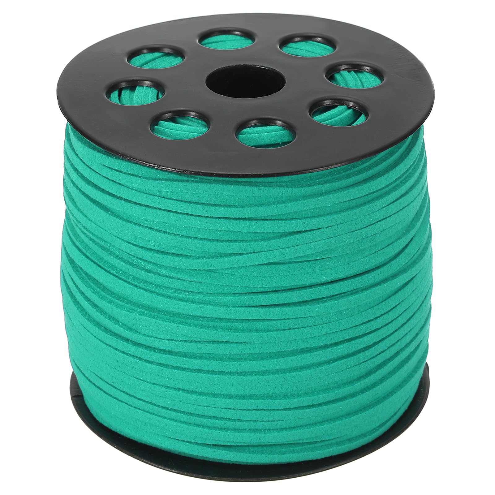 PATIKIL Suede Leather Cord 2.5mm 98 Yard, Faux Suede Cord Flat Leather String with Roll Spool for Necklace Bracelet Beading Jewelry Making, Malachite Green