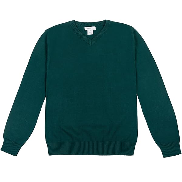 COZEEME MENS V-NECK PULLOVER LONG SLEEVE SWEATER GREEN X-LARGE
