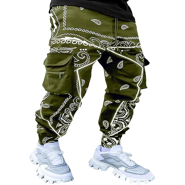 Black Cargo Pants Men Streetwear Jogger Bg Sze Sweatpants Hp Hop