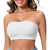 ANNZHIBRA Strapless Bras for Women, Wireless Non-Padded Tube Top Bandeau Bra, Seamless Bralette