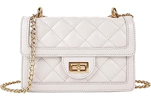 SG SUGU Small Quilted Crossbody Bag, Trendy Designer Mini Shoulder Bag, Phone Wallet Purse for Women